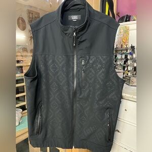 Men's Cody James  Black Patterned Vest XXL